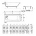Чугунная ванна Roca Continental 170x70, A212901001, без антискольжения, с ножками