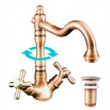 Morava смеситель умывальника с донным клапаном click-clack, хром