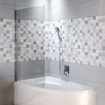 NOVIK шторка ванны Z108 Lyra 140/153.5*/170 L, хром/прозрачный