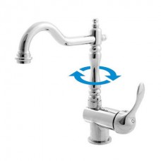 Labe Бронза смеситель умывальника с поворотным носом, темная бронза