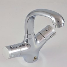 TRM смеситель умывальника термостатический, с поворотным носом, хром