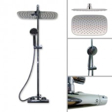 TRM смеситель с верхним душем термостат, черный