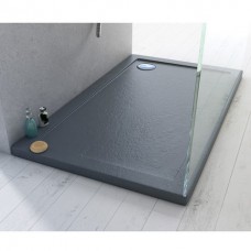 FLAT STONE поддон прямоугольный 80x90, d=90, графит