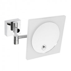 космет. зеркало настенное, zoom, со светящейся рамочкой, D=140 мм, хром