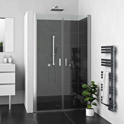 Lega Lift Line дверь распашная сдвоенная LZCN2/100, хром/прозрачный