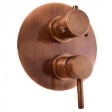 Seina Бронза смеситель душевой встраиваемый 2-х дорожный, темная бронза