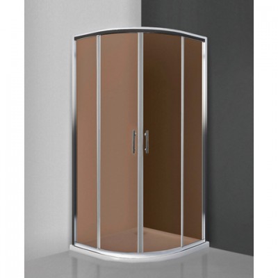 Project Sol душевой уголок радиусный COFE/90 R55, хром/кофе