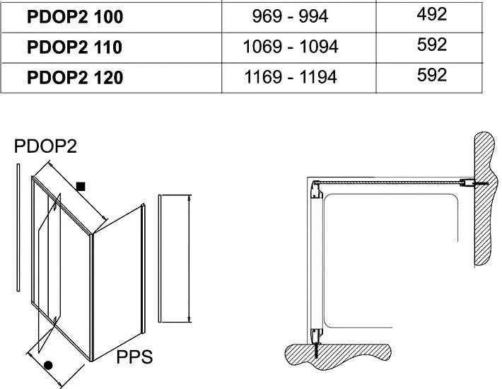 Душевая дверь Ravak Pivot PDOP2 профиль блестящий