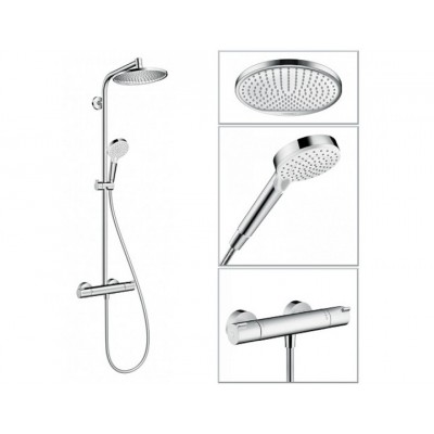 Душевая система Hansgrohe Crometta S 240 1jet Showerpipe с термостатом