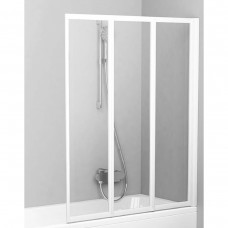 Шторка на ванну Ravak Supernova VS3 115 белый , стекло Транспарент