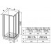 Дверь для душевого уголка Ravak Supernova SRV2-S - 90 белый + стекло перл 