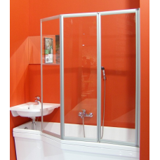 Шторка на ванну Ravak Supernova VS3 100 сатин, стекло Транспарент