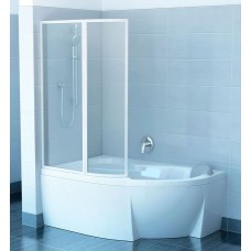Шторка на ванну Ravak Supernova VSK2 ROSA 170 L левая, белая, рейн