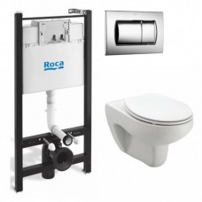 Унитаз с инсталляцией Roca Victoria 893100000 подвесной с крышкой Унитаз с инсталляцией Roca Victoria 893100000 подвесной с крышкой