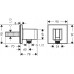 Шланговое подключение Hansgrohe FixFit Porter Square