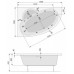 Ванна акриловая Poolspa Klio Asym 150x100 L с ножками