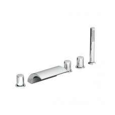 Смеситель для монтажа на борт ванны с душевым гарнитуром Ravak Waterfall WF 025.00