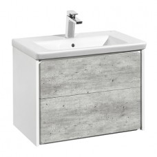 Тумба под раковину Roca Ronda ZRU9303004 80 см бетон/белый глянец